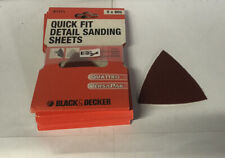Black & Decker 90 mm Quattro Schnellpassform Detail Dreieck Blätter P80 Pack 25 Aus