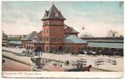 Manchester Nh Postal Oddity Postcard Railroad Station Train Depot New Hampshire