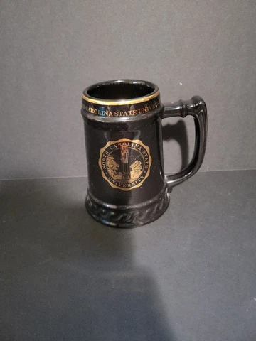 North Carolina/NC State University Black With Gold Mug/Stein Cover