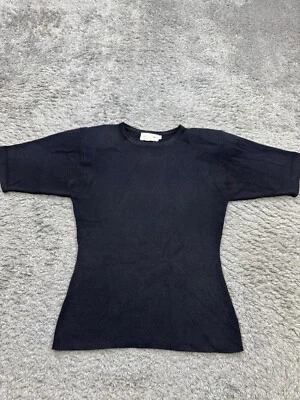 Suéter JH Collectibles Mujer Pequeño Negro Manga Corta Acolchado Cuello Redondo Pullover Foto 1 de 4