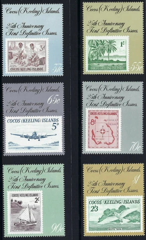 1988 Cocos Keeling Islands SG# 185-190 Ann. of first stamp set of 6 Mint MUH MNH Cover