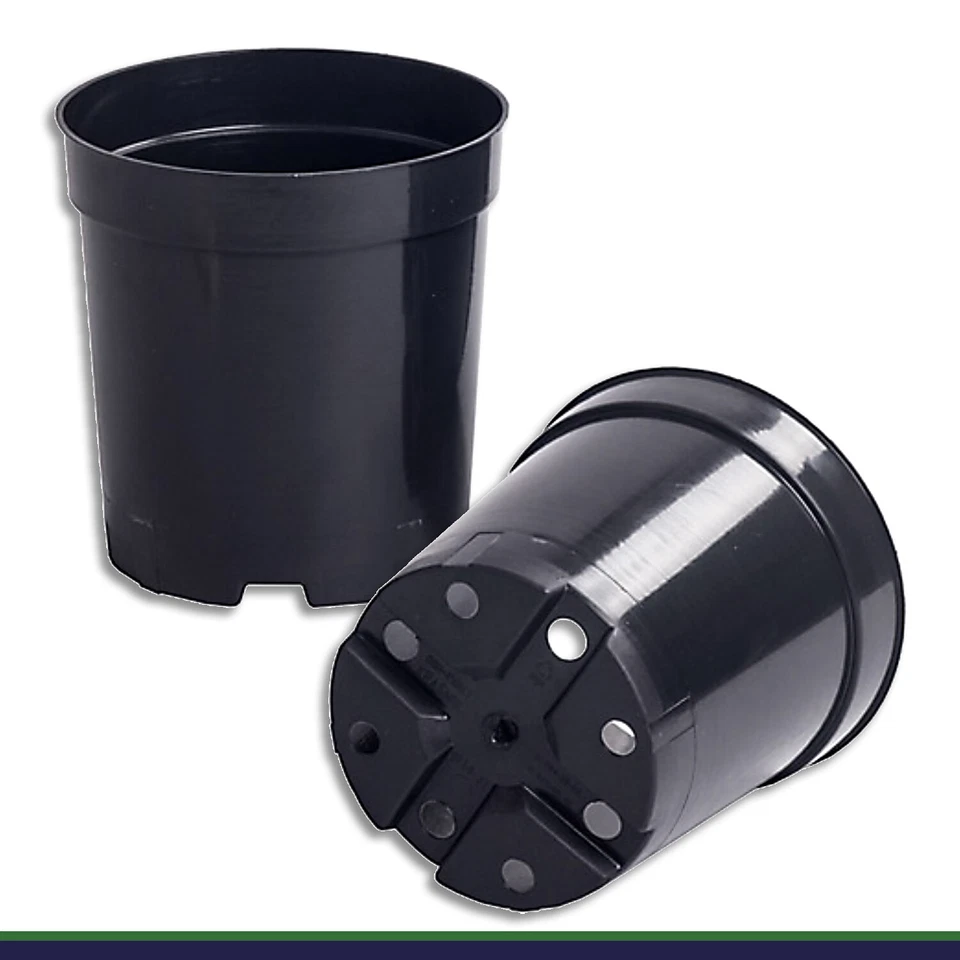 Pflanztopf 2 L schwarz Ø 14,5 x 15 cm Blumentopf Pflanzgefäß Blumenkübel