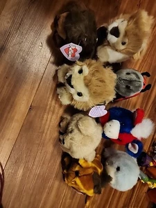 Lot of 8 Vintage Swibco Plush 90s Puffkins Nice - Picture 1 of 4