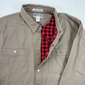 Duluth Trading Jacket 2XLT Fire Hose Lined Snap Canvas Shirt Never Worn - Picture 1 of 3