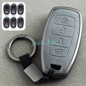 Llavero inteligente de cuero metálico para coche para Hyundai 3 4 5 botones - Imagen 1 de 14
