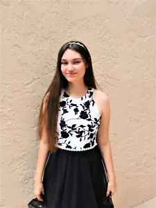Beautiful Speechless kids elegant black and white girl's dress in size 16 - Picture 1 of 8