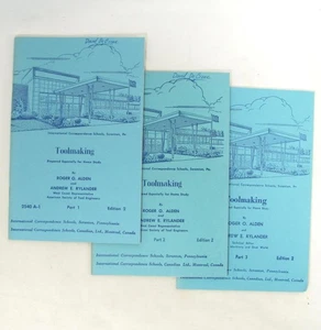3 VTG ICS Booklets Toolmaking Part 1 2 3 Equipment Dies Reamers Cutting Tools - Picture 1 of 11