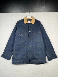 Vintage 70s 80s Sears Roebucks Denim Chore Jacket Blanket Lined Men’s Large - Picture 1 of 22