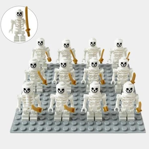 12pcs Minifigure Model Skeleton Soldier Warrior ARMY Figures Building Blocks Set - Picture 1 of 6