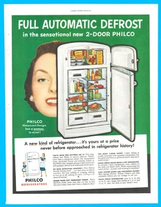 Philco Refrigerator automatic defrost kitchen appliance  vintage print ad 1951 - Picture 1 of 3