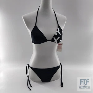 Roxy Beach Classics S Tie Side - Triangle-Bikini-Set für Frauen Schwarz - Bild 1 von 5