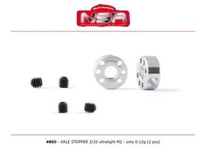 NSR 4860 3/32" Axle Stopper Ultralight M2, 0.12g., 2/pk - Foto 1 di 1
