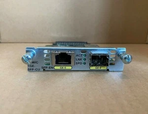 Carte d'interface haute vitesse Cisco EHWIC-1GE-SFP-CU cuivre et SFP (TVA incluse) - Photo 1/9
