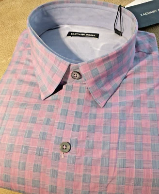 NWT Zachary Prell men's Size Small Long sleeve button down shirt Fancy Jacq/Chec - Image 1 of 4