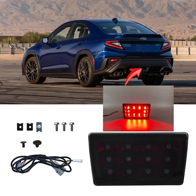 Parachoques trasero inferior Fit 2022-2024 Subaru WRX luz de freno LED Len lámpara trasera humo Foto 1 de 4