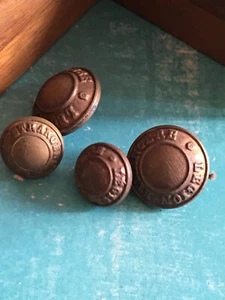 4x Anciens Boutons Militaires Décoration Maurice Bourdon Paris Légion Etrangère - Foto 1 di 2