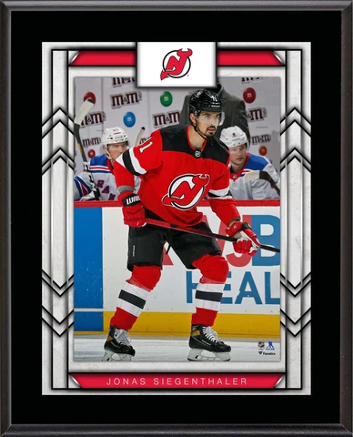 Jonas Sigenthaler New Jersey Devils 10.5" x 13" Sublimated Player Plaque Cover