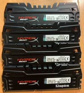 ✅ CL9, 32GB =4x 8GB DDR3-1600MHz Kingston HyperX Beast PC3-12800 Memory RAM - Picture 1 of 9