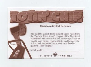 Totin' Chip Certificate Card (Issued 2008), White Card Stock, Mint! - Picture 1 of 2