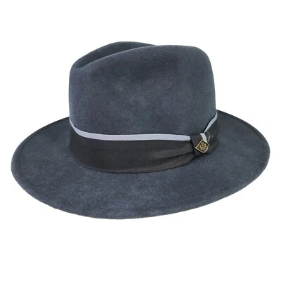 Sombrero Fedora de Lana Goorin Bros County Line Talla Pequeña Sombrero Azul Marino Foto 1 de 4