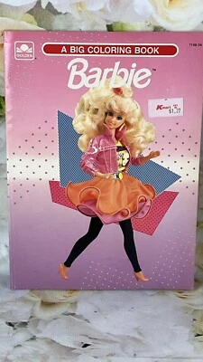 1990 Barbie Big Coloring Book By A Golden Book Dolls Kmart Mattel Vintage - Image 1 of 4