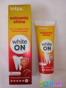 3x Pasta de dientes blanqueadora WhiteOn Volcanic Shine 24H protección decoloración - Imagen 1 de 2