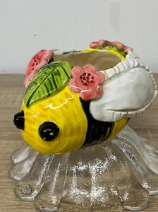 Mont Lupo Pottery Bee Planter-Handcrafted Australian Ceramic, Vibrant & colorful - Picture 1 of 9