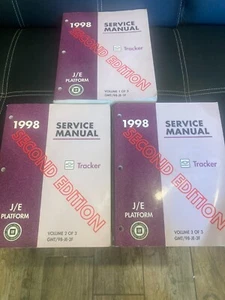 1998 Chevrolet Geo Tracker Shop Repair Service Maintenance Manual 3 Vol Set J/E - Picture 1 of 4