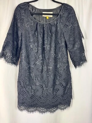 Mini Vestido Anthropologie Leifsdottir Negro Encaje Evento Fiesta Cóctel Formal 2 Foto 1 de 4