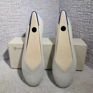 Rothys The Flat Beige Flax Birdseye Round Toe Slip on Flat Shoes Multiple Sizes - Picture 1 of 14
