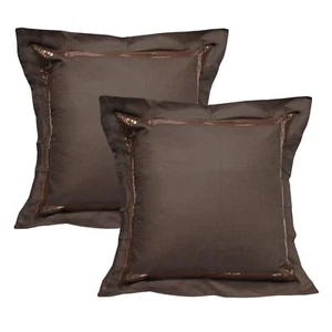 Pair of Sequins Chocolate European Pillowcases 65 x 65 cm by Accessorize - Picture 1 of 3