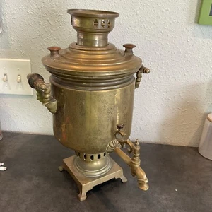 Antique Russian Imperial Batashev- Brass Samovar Tea Urn Tula - - Picture 1 of 7