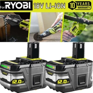 2X 12AH For Ryobi P103 P104 P108 P107 P109 18V Lithium Replacement Battery - Picture 1 of 12