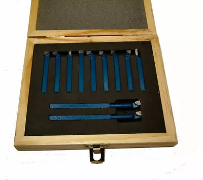 11PC BRAZED BORING TURNING TOOL LATHE CUTTER SET 8MM RDGTOOLS - Image 1 of 2