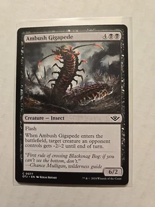 Ambush Gigapede - Outlaws of Thunder Junction - LP - Common - Creature - MTG  - Picture 1 of 1