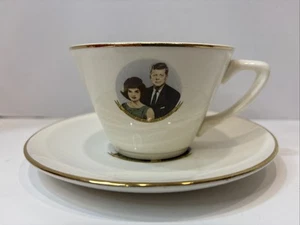 President & Mrs Kennedy Vintage Matching Collector Teacup and Saucer U.S.A. Made - Picture 1 of 22