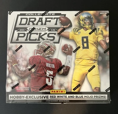 Tarjetas coleccionables de fútbol americano Panini Prizm 2015 selecciones del draft caja de pasatiempos sellada de fábrica Foto 1 de 2