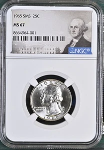 1965 SMS Washington Quarter NGC MS67 - Picture 1 of 2