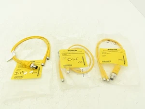 Turck VBRS 4.4-2PKG 3M-0.3/0.3 Cordset Splitter M12 Male- 2x M8 Female Lot of 3 - Picture 1 of 12