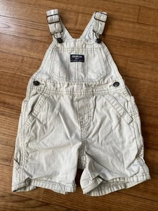 Oshkosh B’gosh Vestbak Baby Shorts Overalls 24 Months Tan 100% cotton 2T - Picture 1 of 6