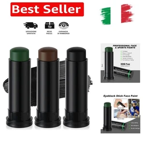 Aomig Camouflage Face Paint Sticks, 3 Pezzi pittura per il viso Mimetica, Cam... - Foto 1 di 9
