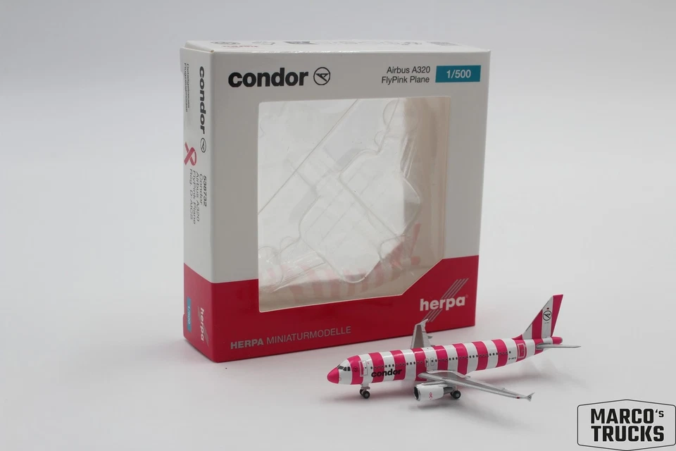 Herpa Condor Airbus A320 "Avión FlyPink" Nº 538732 1/500/HN4383 Foto 1 de 1