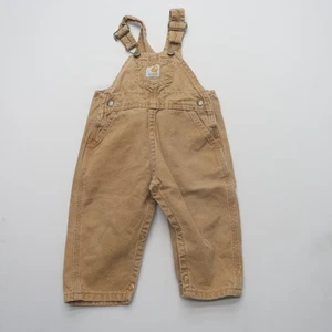 Baberos Carhartt para niños pequeños 24M 2T marrón lona parte inferior a presión de una pieza - Imagen 1 de 8