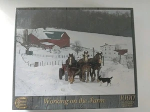 Amish Country Working On The Farm Jigsaw Puzzle 1000 PC 20x27 Sealed Doyle Yoder - Picture 1 of 5