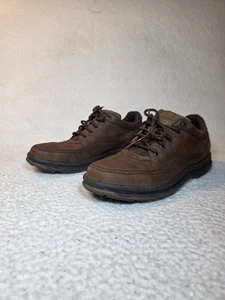 Rockport Men's Classic World Tour Brown Walking Shoes Size 12M  Nubuck Lace up  - Picture 1 of 23