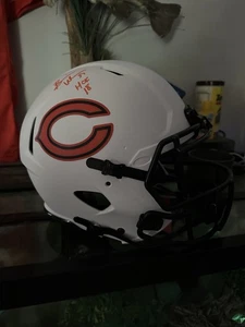 BRIAN URLACHER CHICAGO BEARS FULL SIZE AUTHENTIC SIGNED LUNAR HELMET BECKETT HOF - Picture 1 of 2