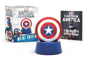 Captain America Metal Shield with Sound Effect Plus Mini History Book NEW SEALED - Picture 1 of 3