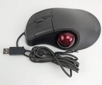 Microsoft Trackball Optical Wired Mouse 1.0 USB PS2 Compatible X05-87475 Tested - Image 1 of 2