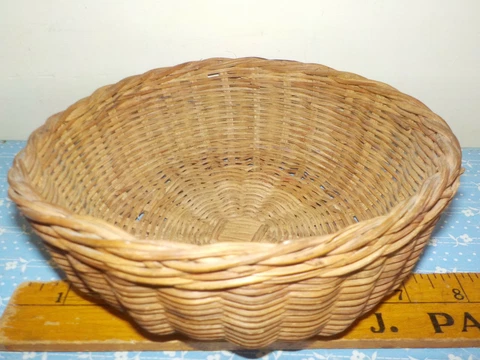 Vintage Wicker Round Old Basket Cover