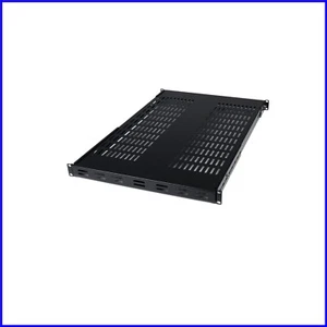 Heavy-Duty 1U Vented Server Rack Shelf 19" - Adjustable Depth for Equipment - Picture 1 of 9
